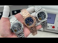 See Why Choose Patek Philippe Aquanaut 5268 White Gold blown matic Super Clone Luxury Watch Women